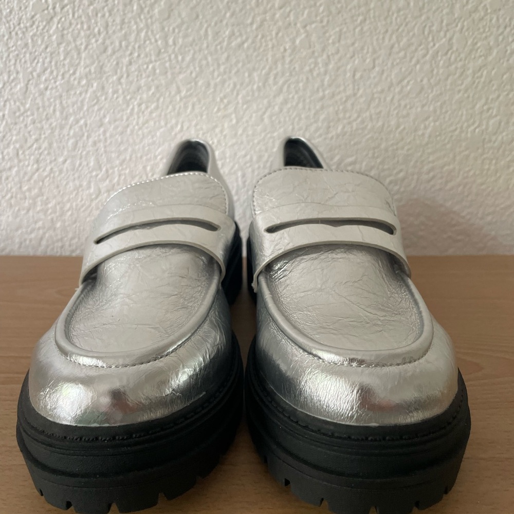 Silver Women's Loafers